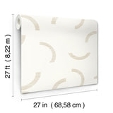York Lunula White Wallpaper