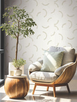 York Lunula White Wallpaper
