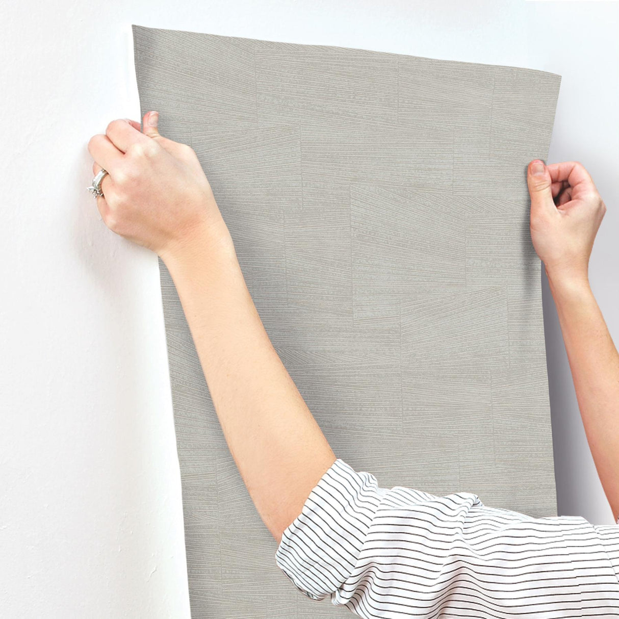 York Higher Ground Geo Grey Wallpaper
