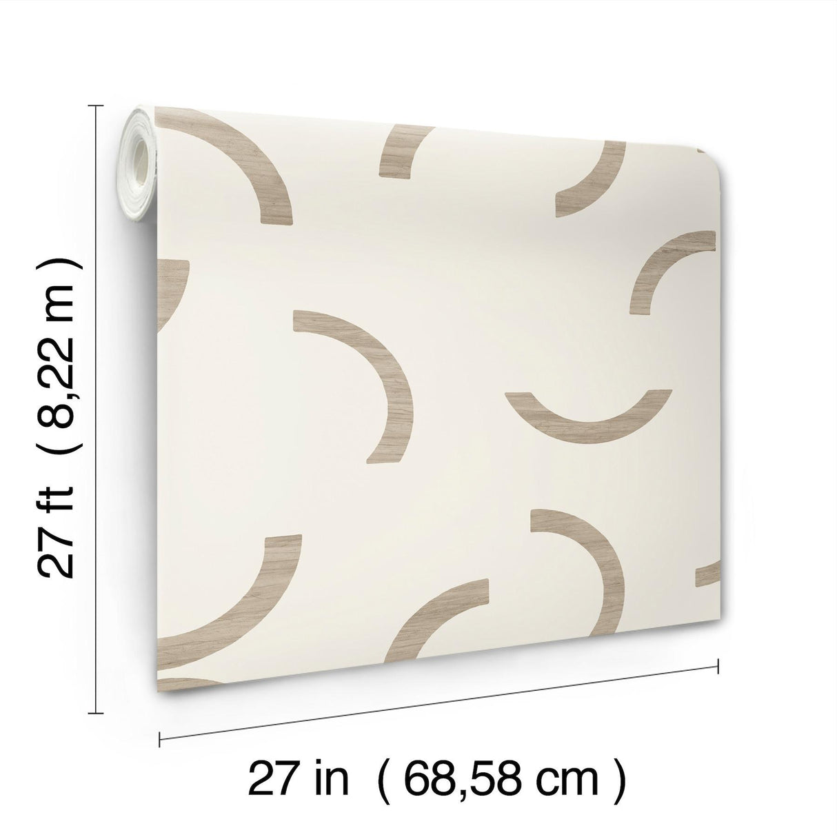 York Lunula Brown Wallpaper