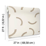 York Lunula Brown Wallpaper