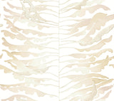 York Leaf Column Beige Wallpaper