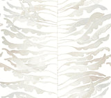 York Leaf Column Grey Wallpaper