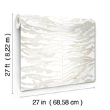 York Leaf Column Grey Wallpaper