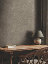 York Thatched Chevron Grey Wallpaper