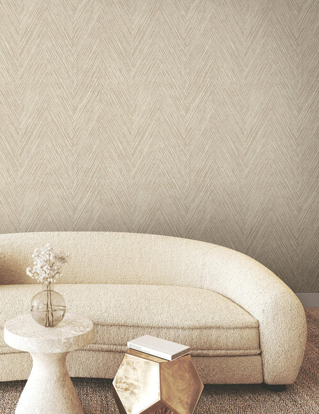 York Thatched Chevron Red Wallpaper