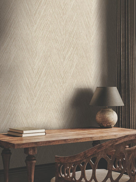 York Thatched Chevron Red Wallpaper