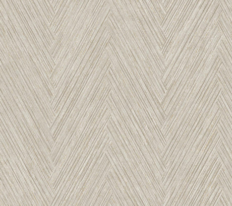 York Thatched Chevron Brown Wallpaper