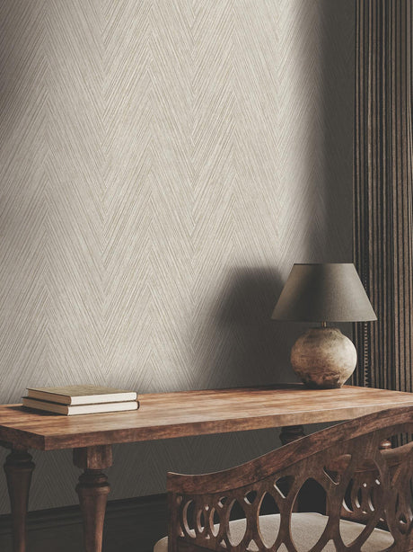 York Thatched Chevron Brown Wallpaper