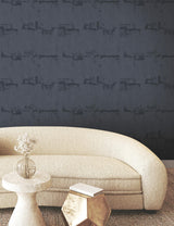York Rhythm & Rhyme Blue Wallpaper
