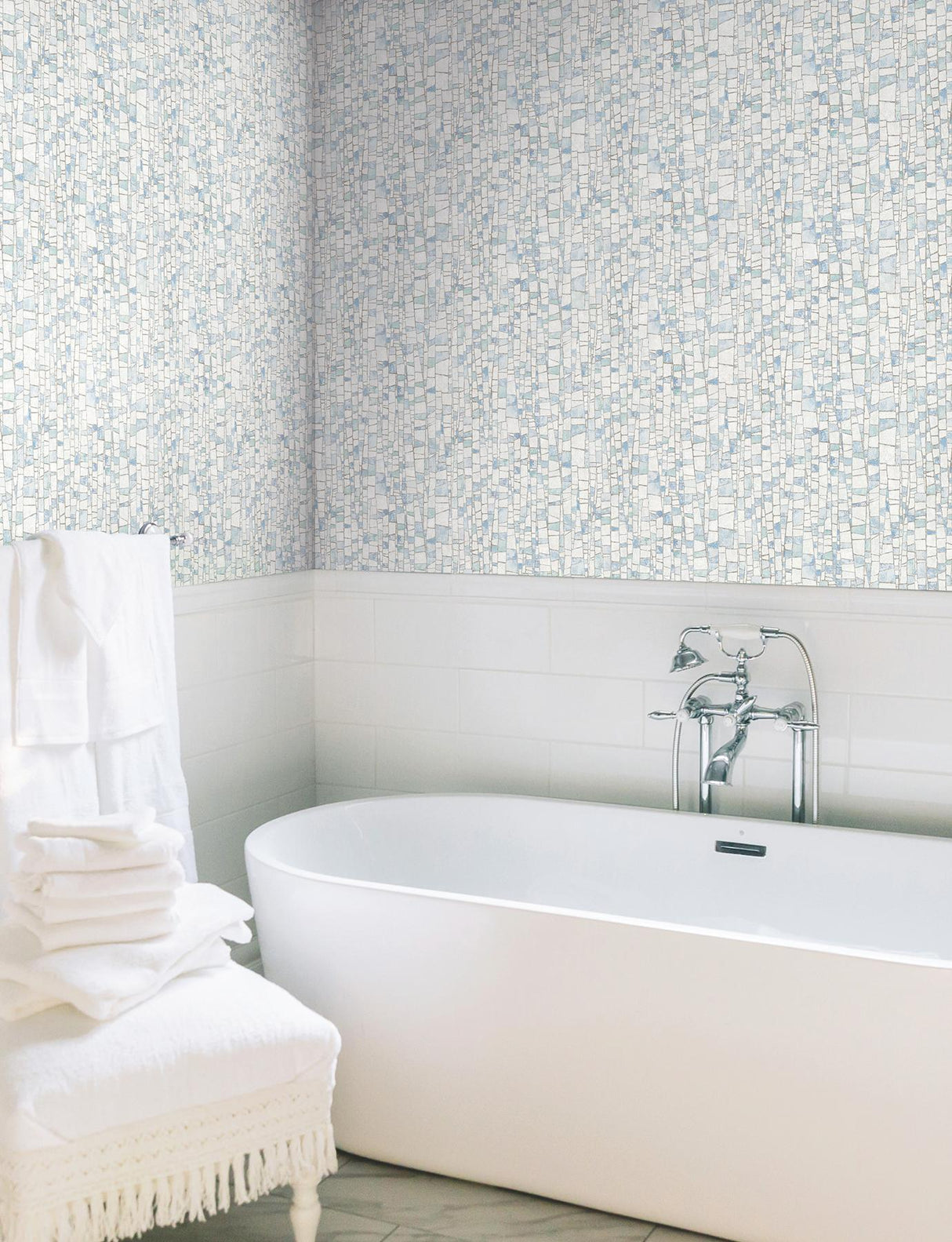 York Kaleidoscopic Blue Wallpaper