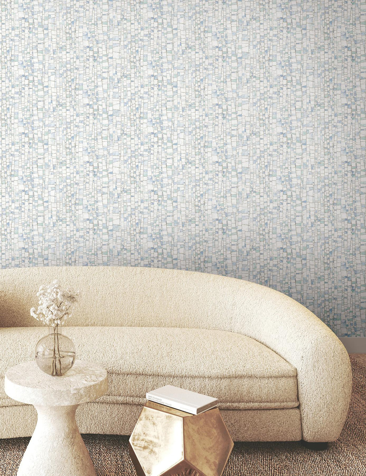 York Kaleidoscopic Blue Wallpaper