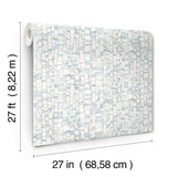 York Kaleidoscopic Blue Wallpaper
