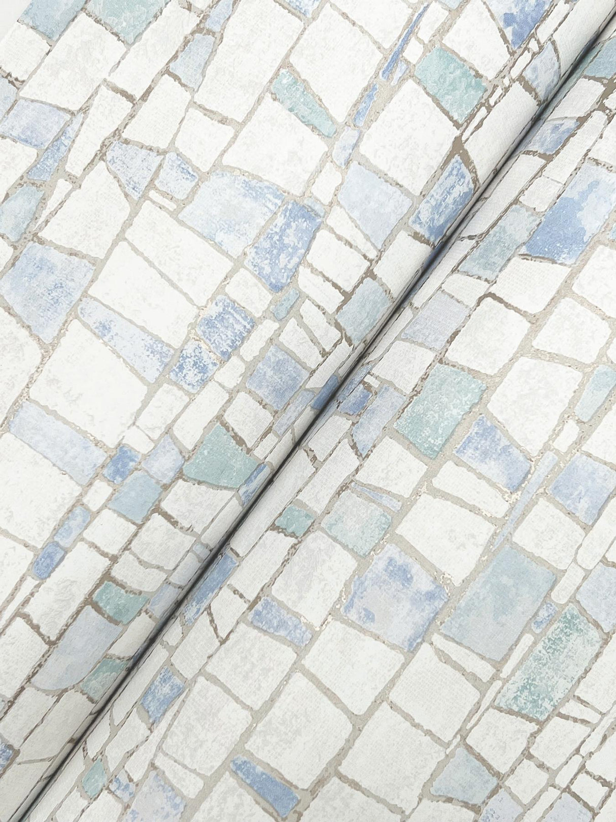 York Kaleidoscopic Blue Wallpaper