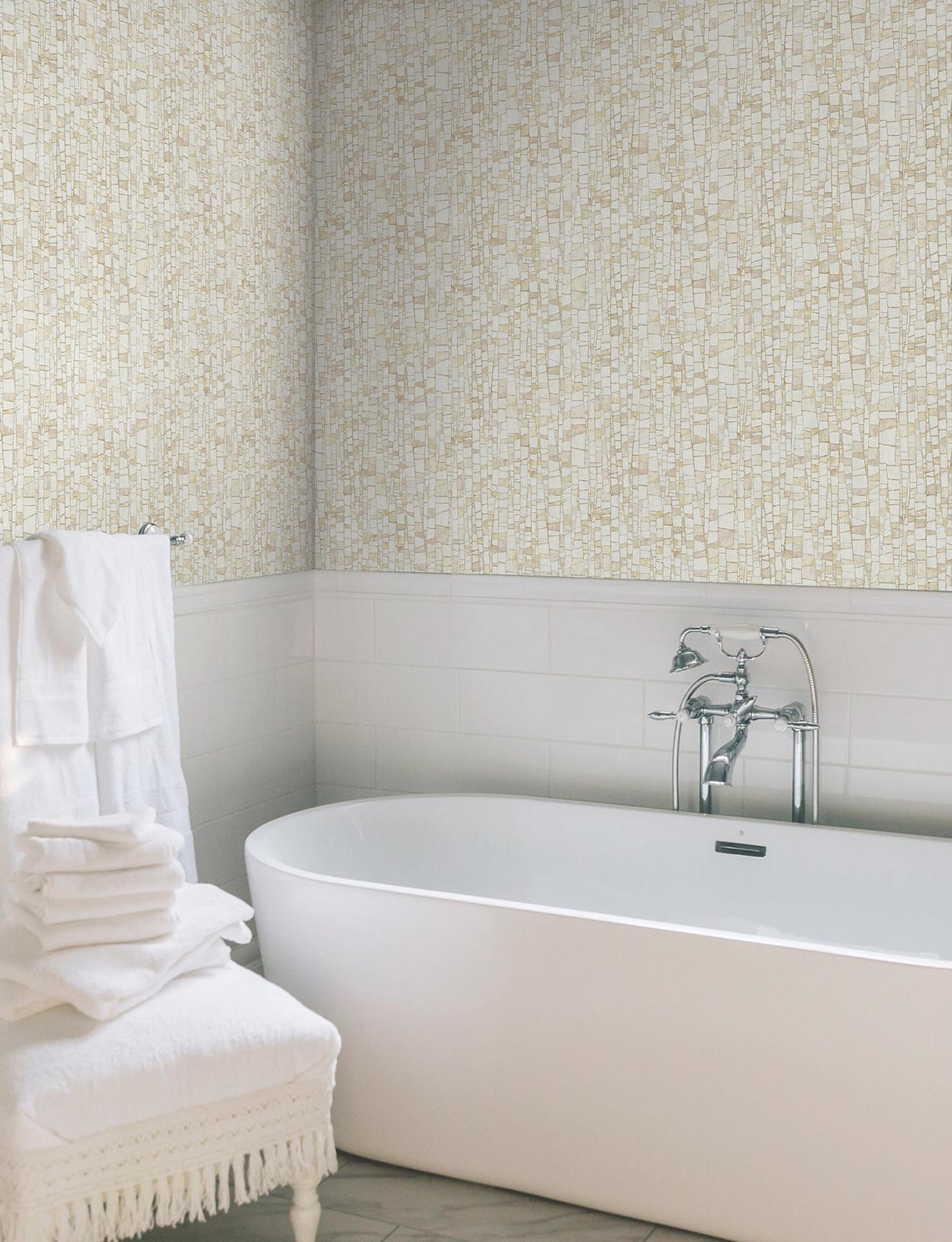 York Kaleidoscopic Yellow Wallpaper