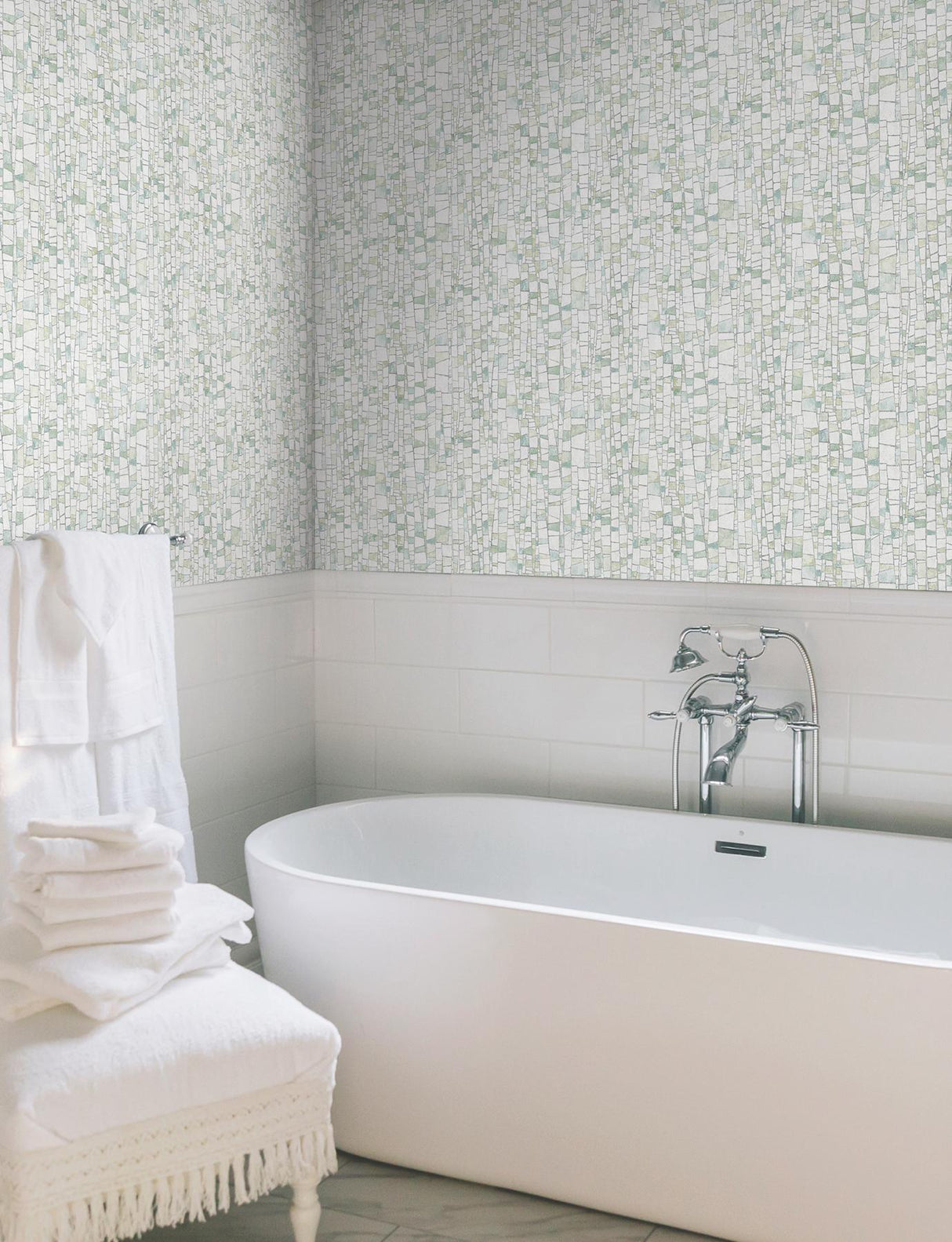 York Kaleidoscopic Green Wallpaper
