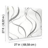 York Ink Flow Grey Wallpaper