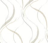 York Ink Flow Beige Wallpaper