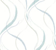 York Ink Flow Blue Wallpaper
