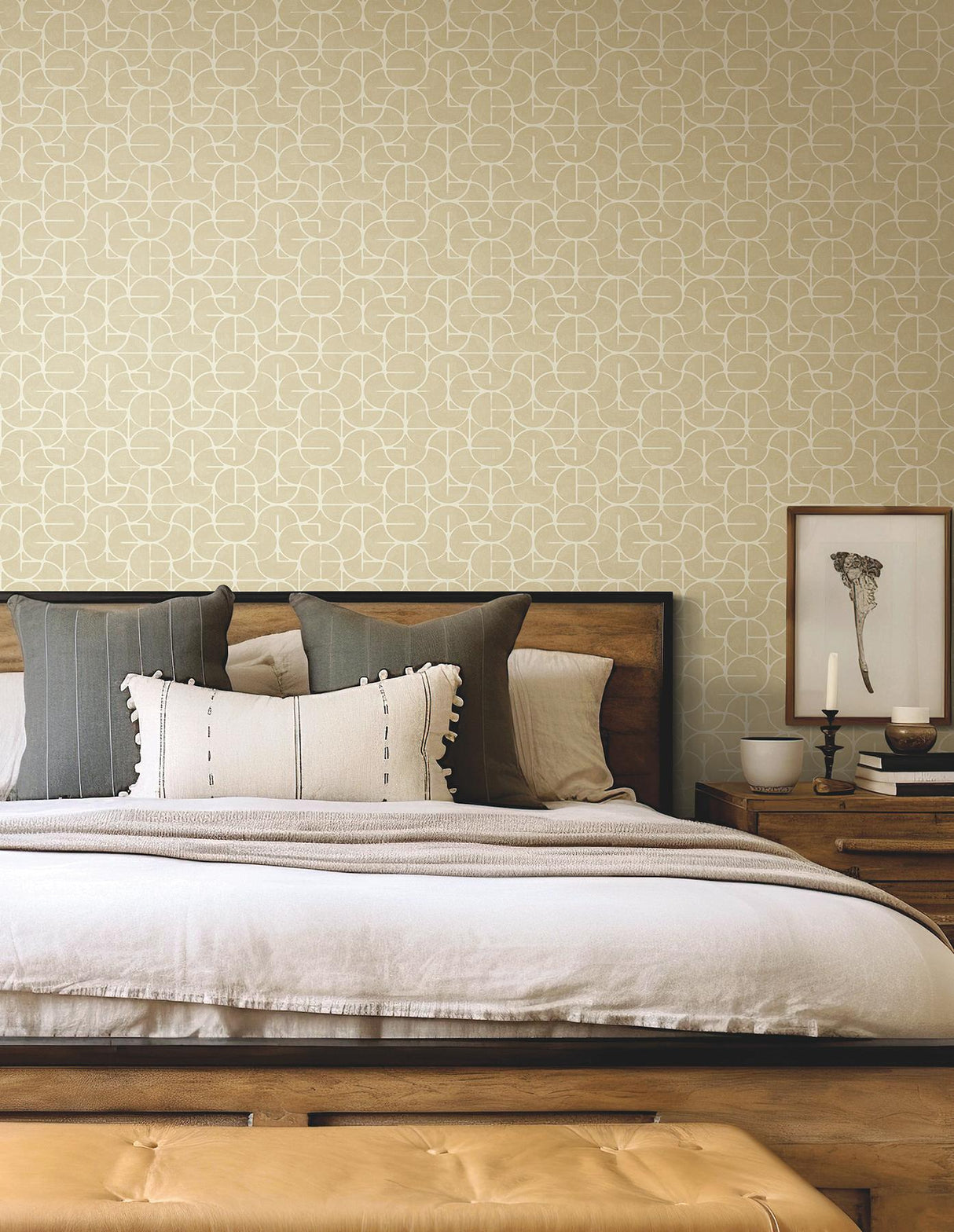 York Looking Glass Yellow Wallpaper