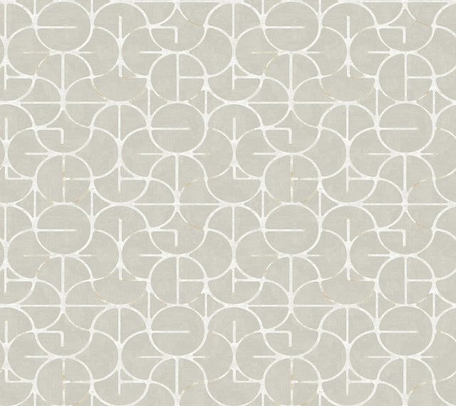 York Looking Glass Grey Wallpaper