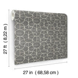 York Looking Glass Black Wallpaper