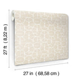 York Looking Glass Beige Wallpaper