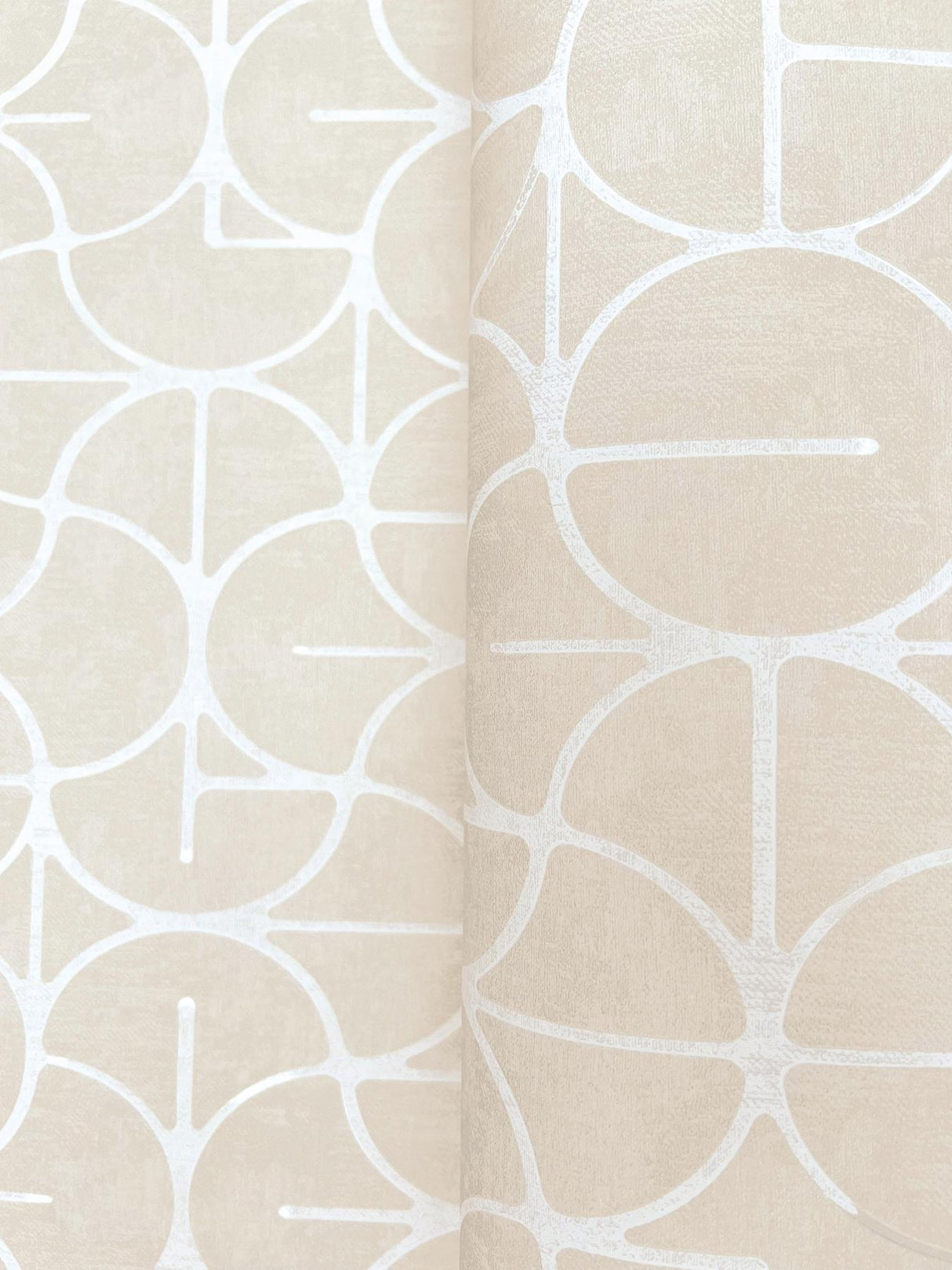 York Looking Glass Beige Wallpaper