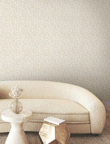 York Looking Glass Beige Wallpaper