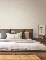 York Looking Glass Beige Wallpaper