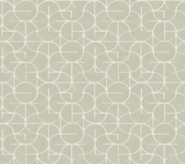 York Looking Glass Green Wallpaper
