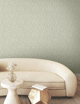 York Looking Glass Green Wallpaper