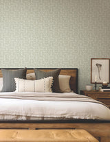 York Looking Glass Green Wallpaper