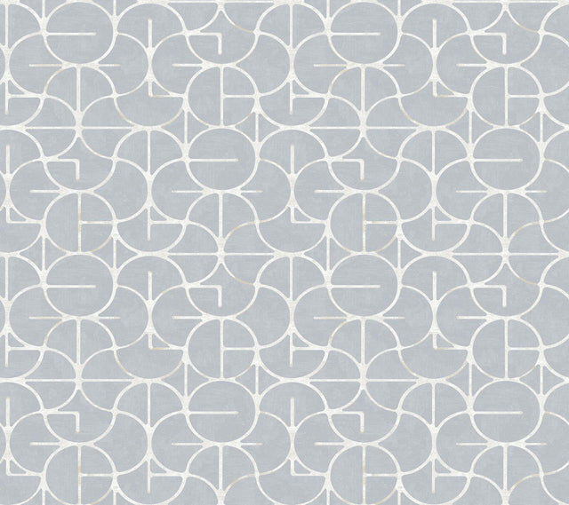 York Looking Glass Blue Wallpaper