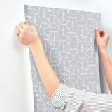 York Looking Glass Blue Wallpaper