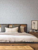 York Looking Glass Blue Wallpaper