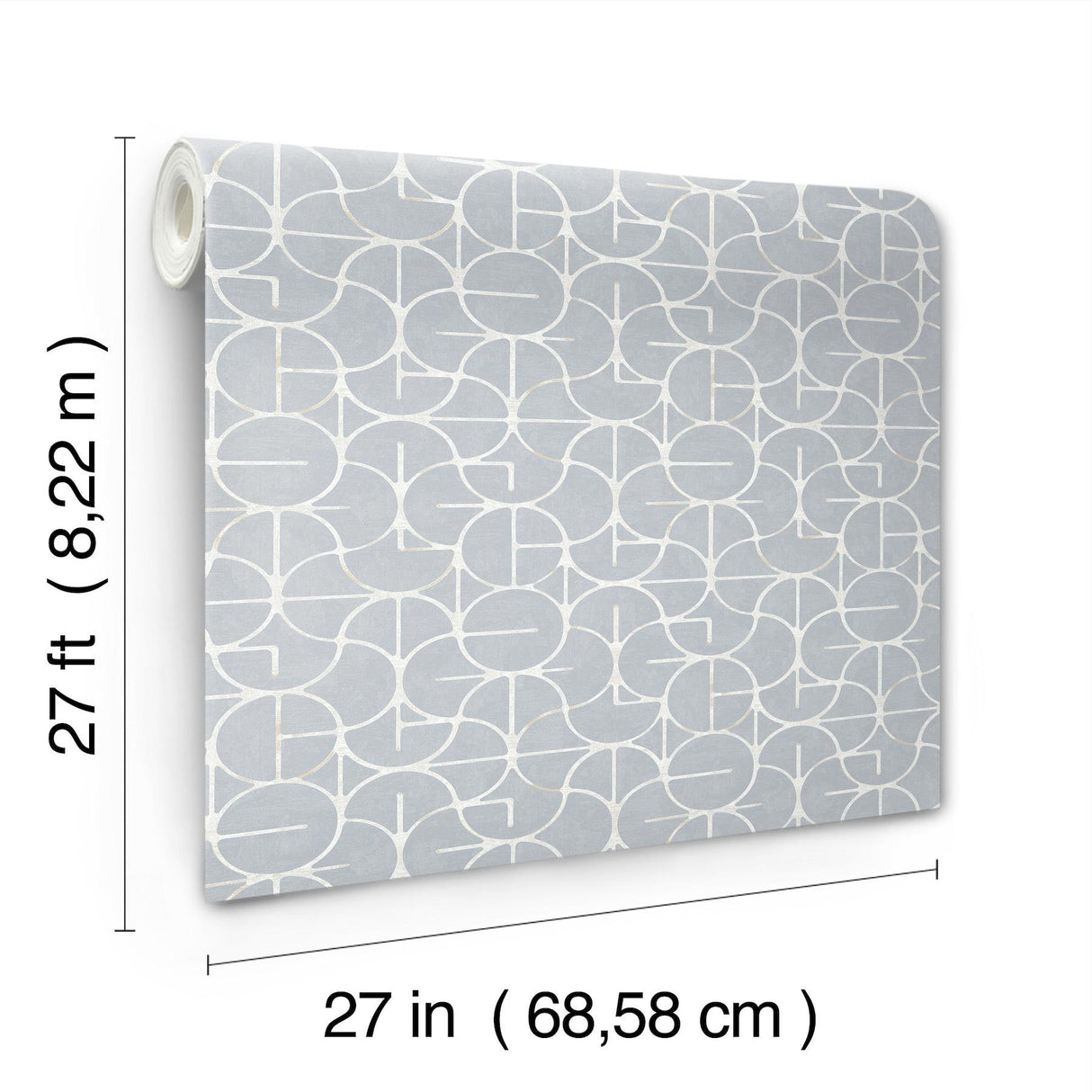 York Looking Glass Blue Wallpaper