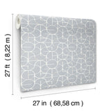 York Looking Glass Blue Wallpaper