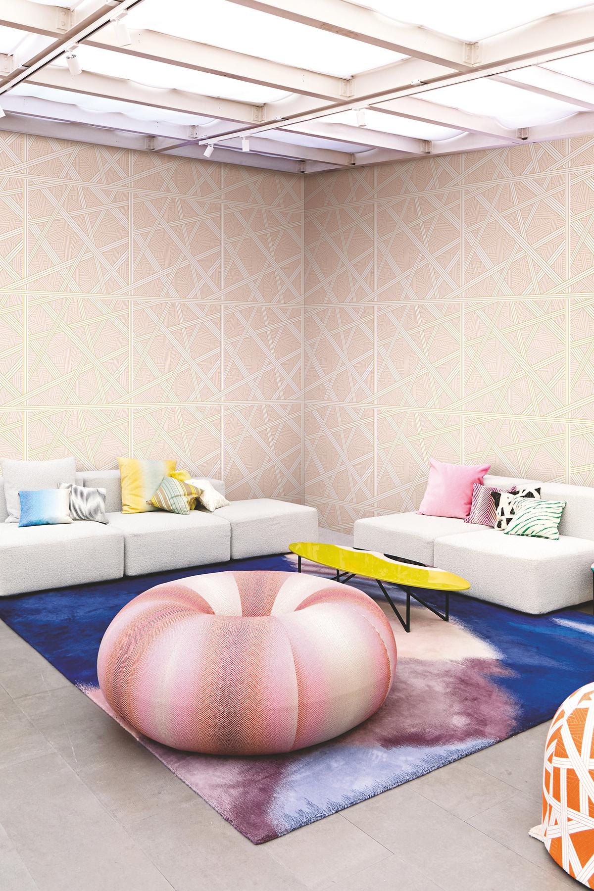 Missoni Nastri Pink Wallpaper