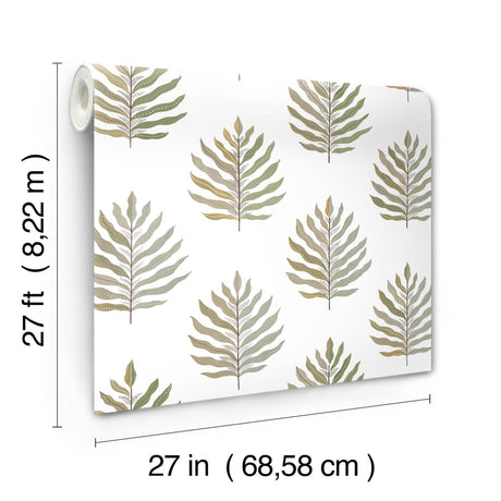 York Miramar Green Wallpaper