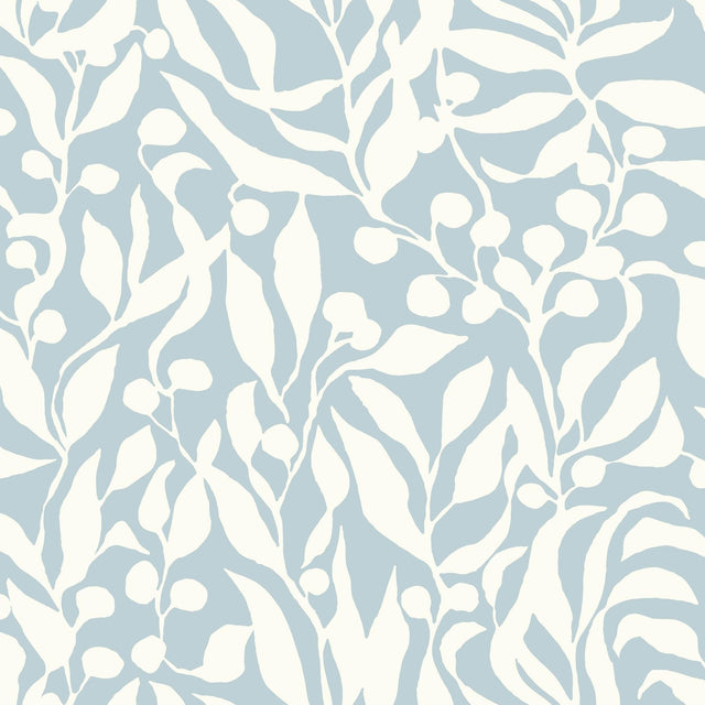 York Olive Mill Blue Wallpaper