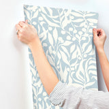 York Olive Mill Blue Wallpaper