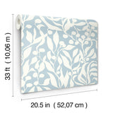 York Olive Mill Blue Wallpaper
