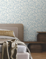York Olive Mill Blue Wallpaper