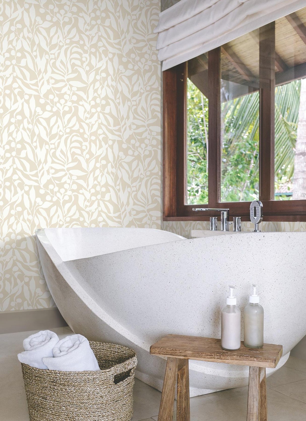 York Olive Mill Beige Wallpaper