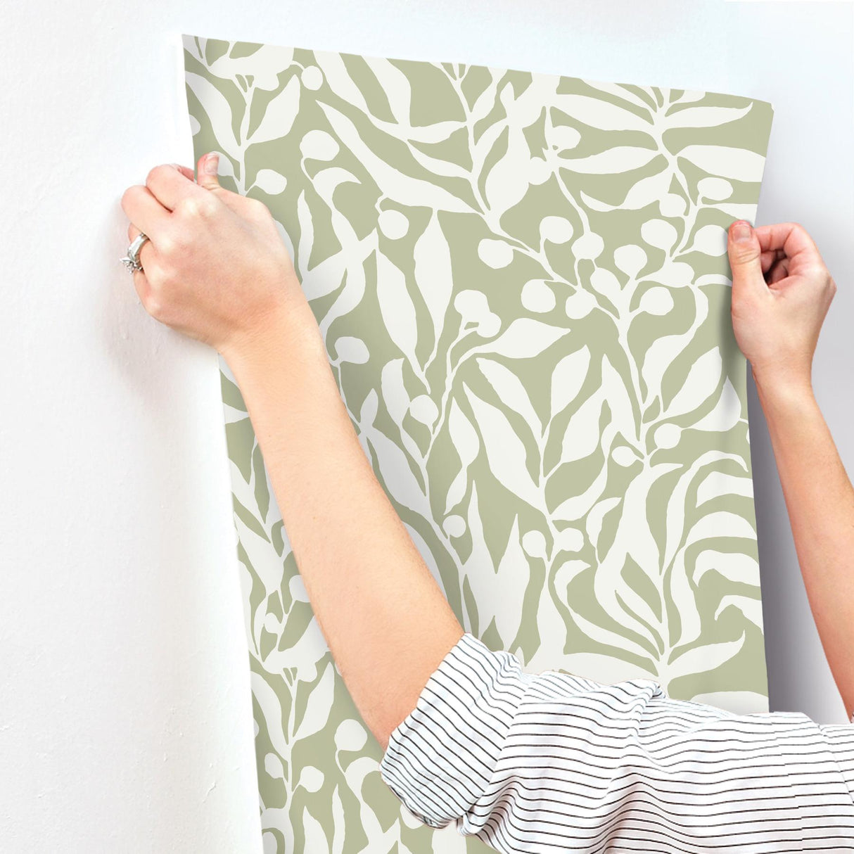 York Olive Mill Green Wallpaper