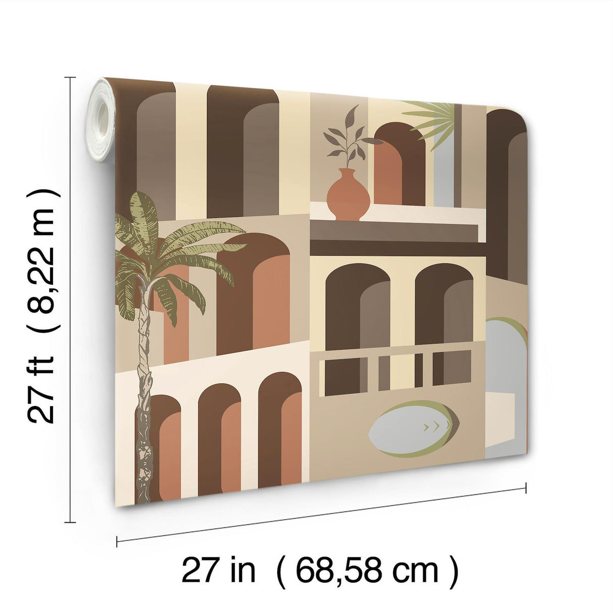 York Monte Vista Brown Wallpaper