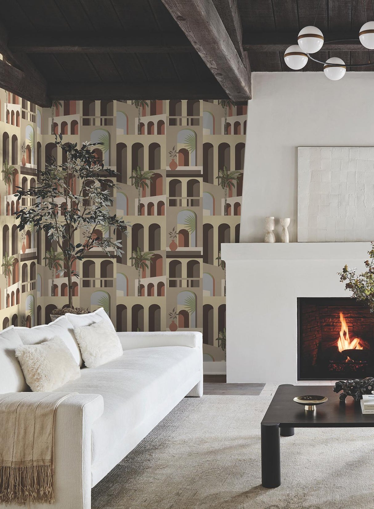 York Monte Vista Brown Wallpaper