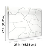 York Suite Style White Wallpaper