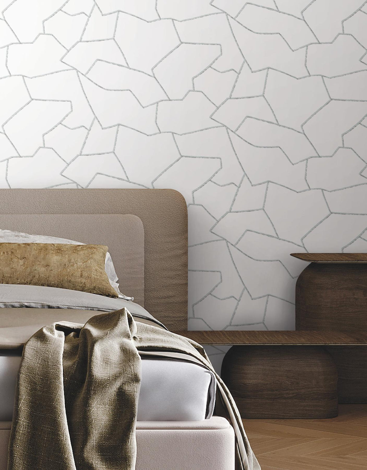 York Suite Style White Wallpaper